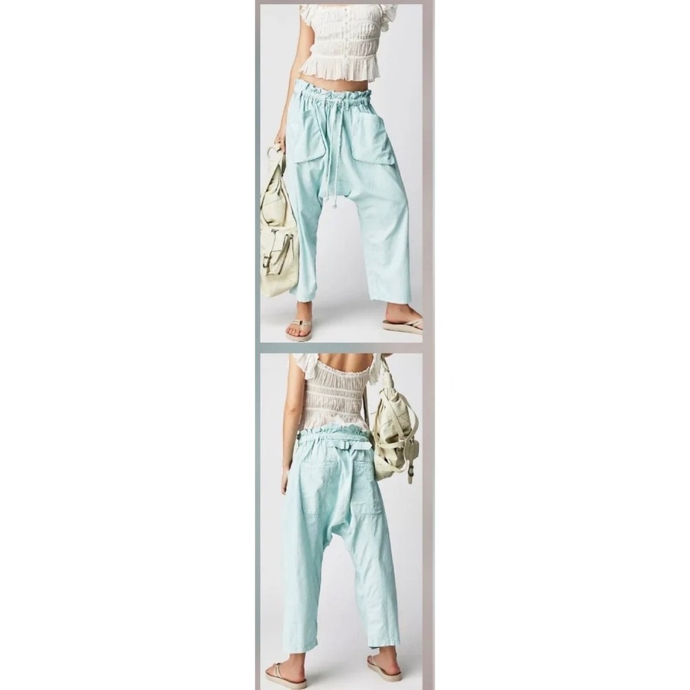 Free People Runyon Oversized Solid Pants in Cool Air Medium Excellent Condition